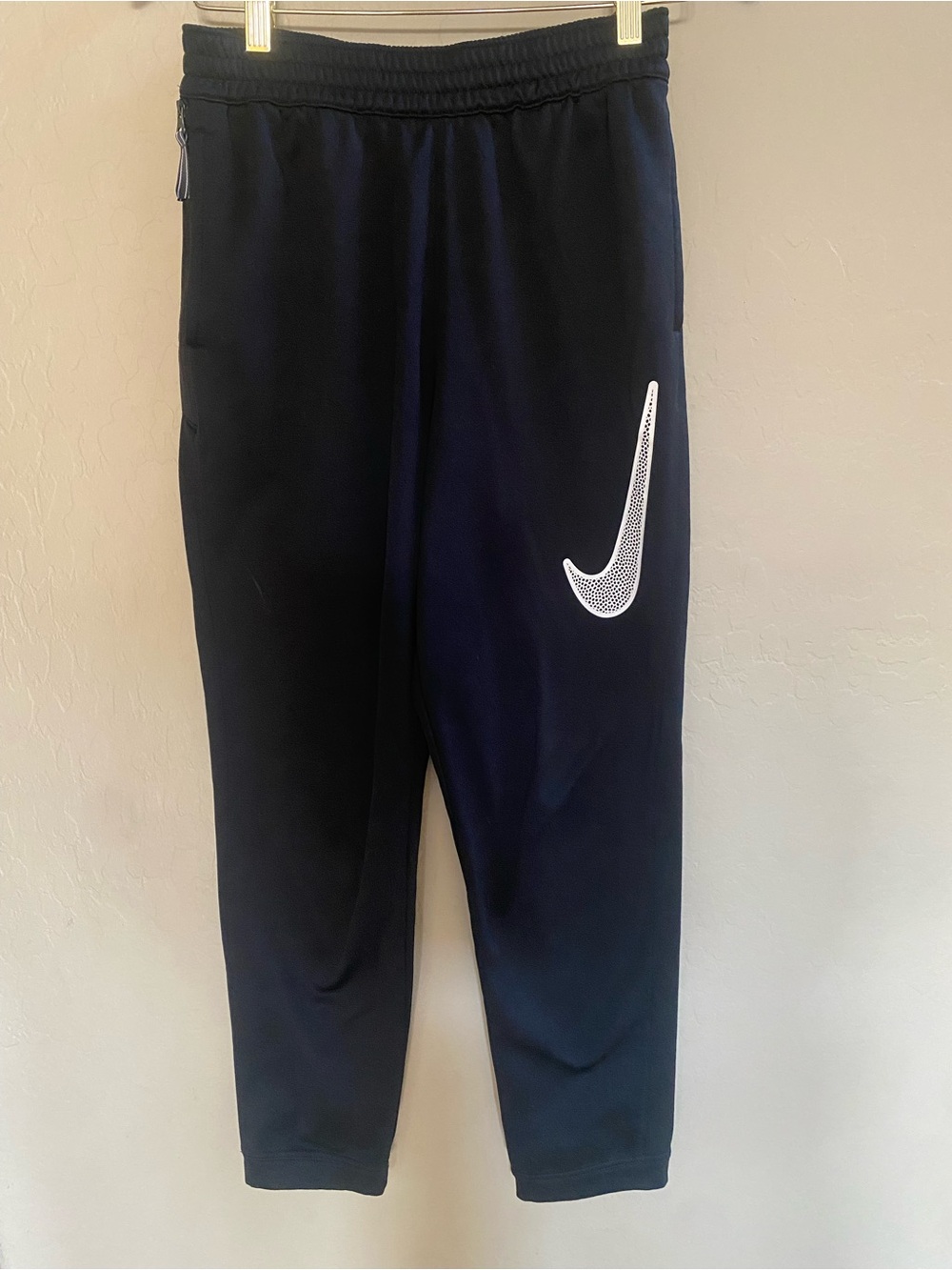Nike Black Jogger Pants with White Swoosh - Kids size boys